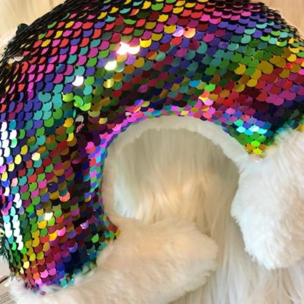 Angel Face Rainbow Reversible Sequin Bag